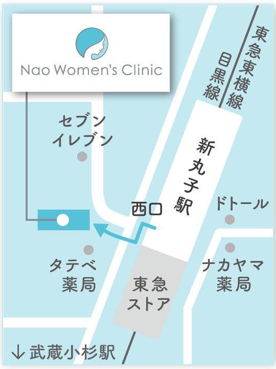 Nao Women’s Clinic 周辺地図